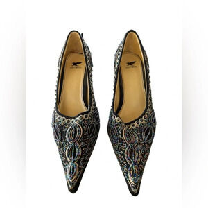 Shiekh pointed toe beaded embroidered heels